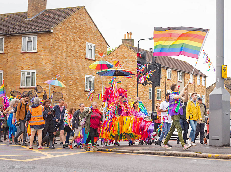 Waltham Forest Pride marchers