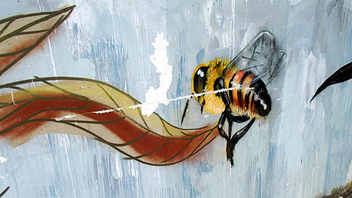 damaged artwork – bee